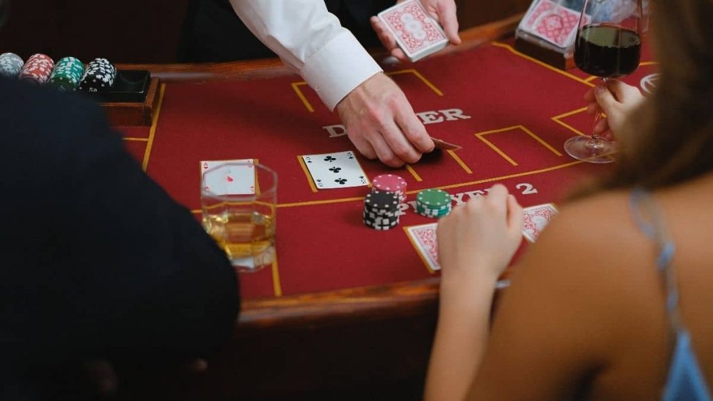 Blackjack table